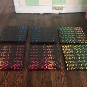 Set of 6 mission style art work